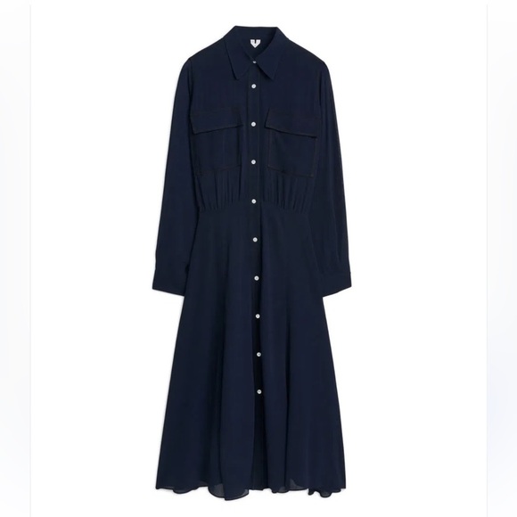 Arket Viscose Crepe Shirt Dress - Picture 3 of 8